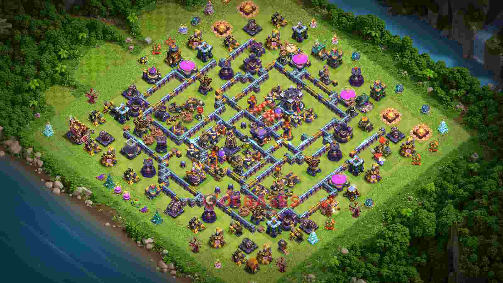 Town Hall 15 Base -trophy – Layout id: 5m5i4 base layout