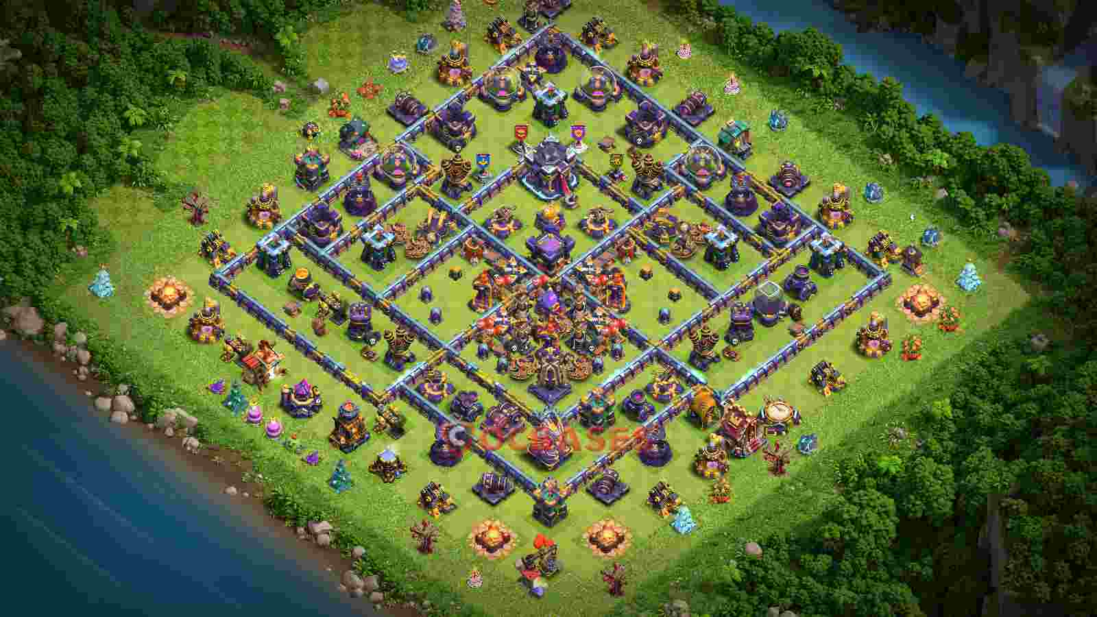 Town Hall 15 Base -hybrid – Layout id: 96vaz base layout
