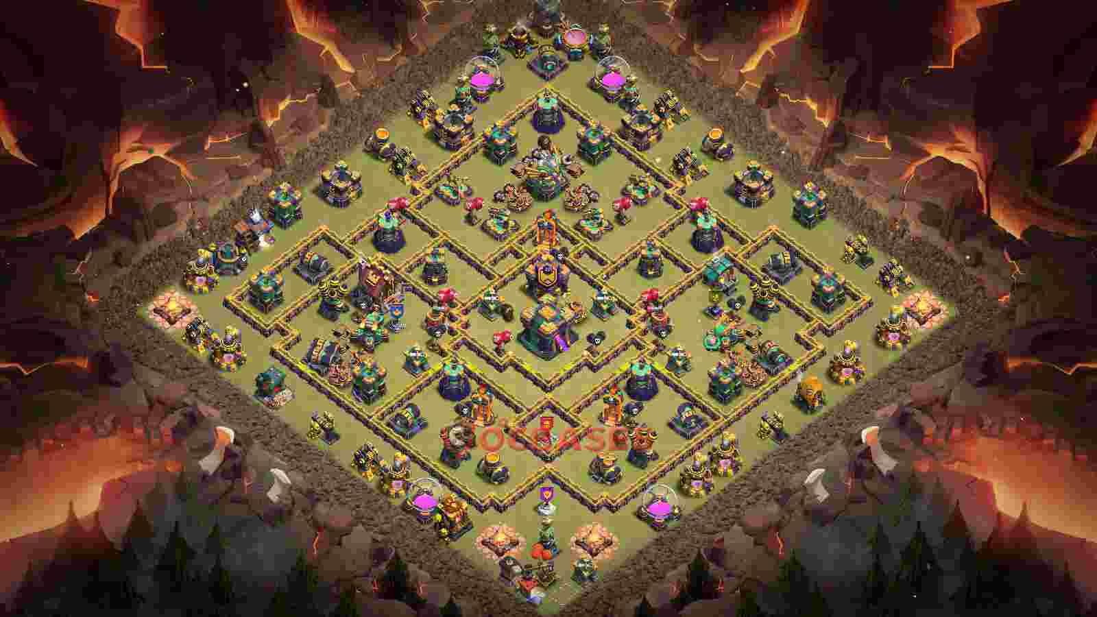 Town Hall 14 Base -war – Layout id: hd25j base layout