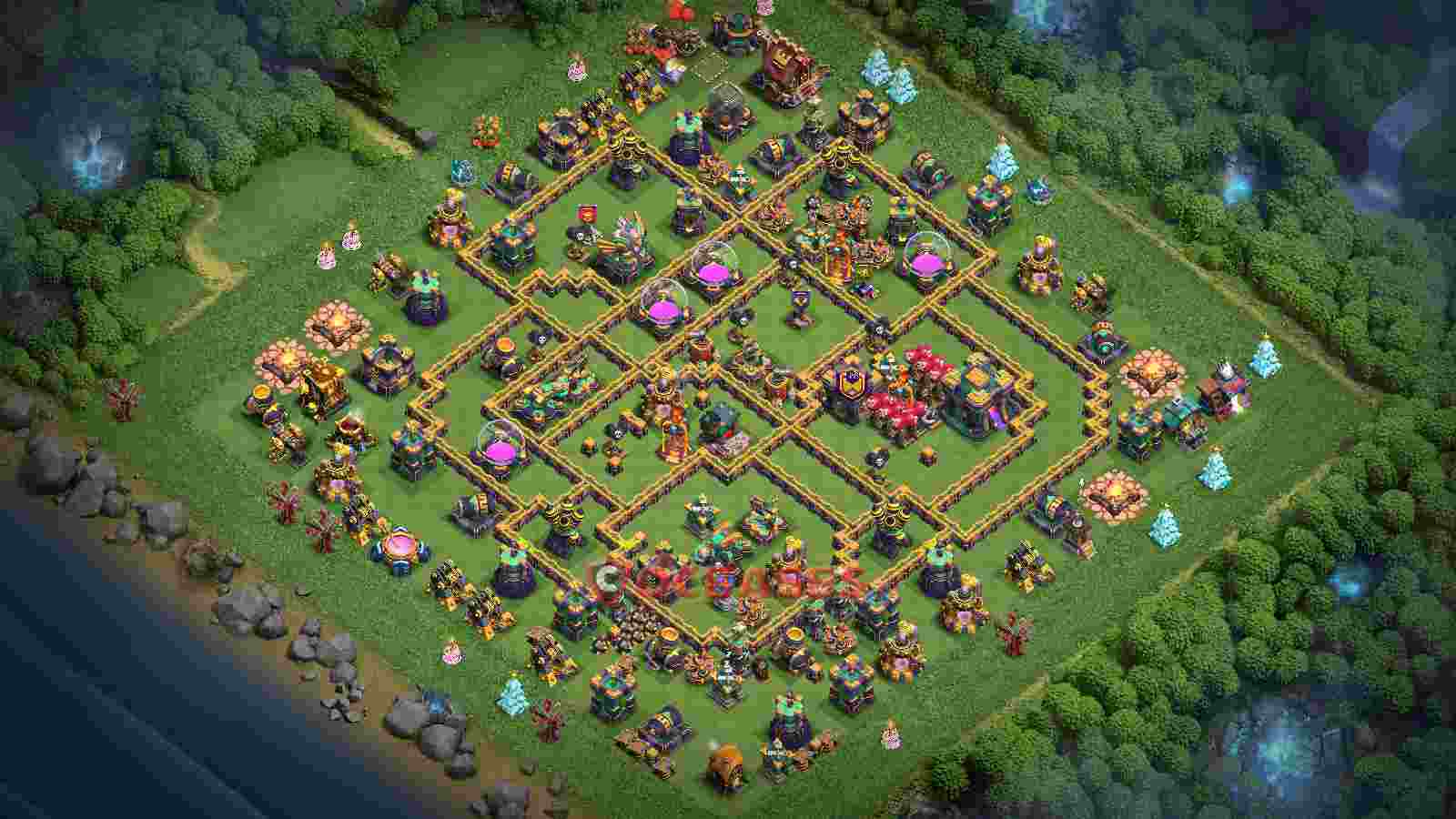 Town Hall 14 Base -trophy – Layout id: pdwd2 base layout