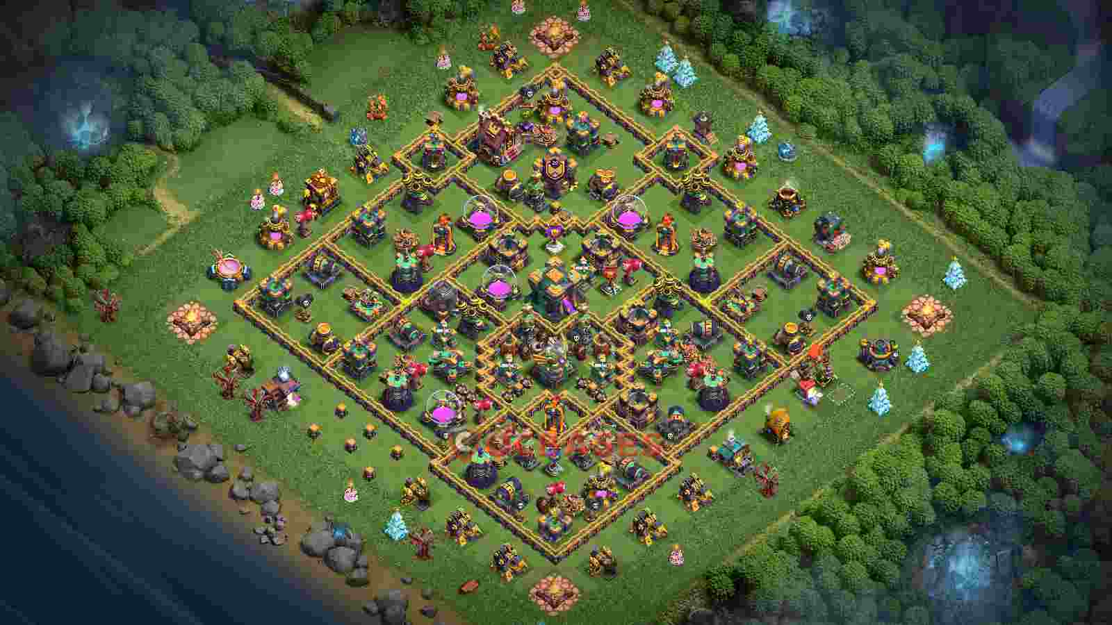 Town Hall 14 Base -farming – Layout id: w3t5i base layout