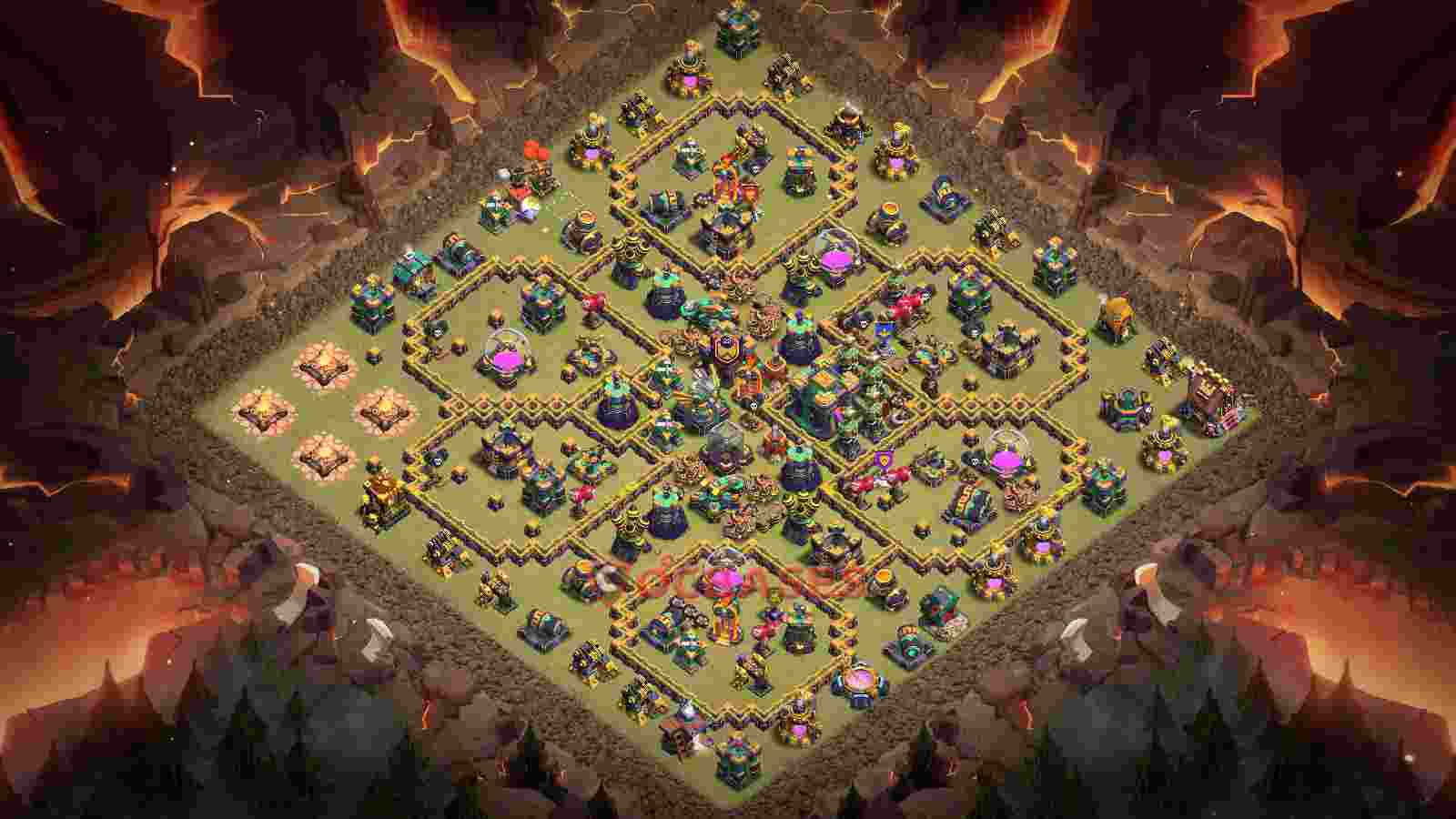 Town Hall 14 Base -war – Layout id: jj1ps base layout