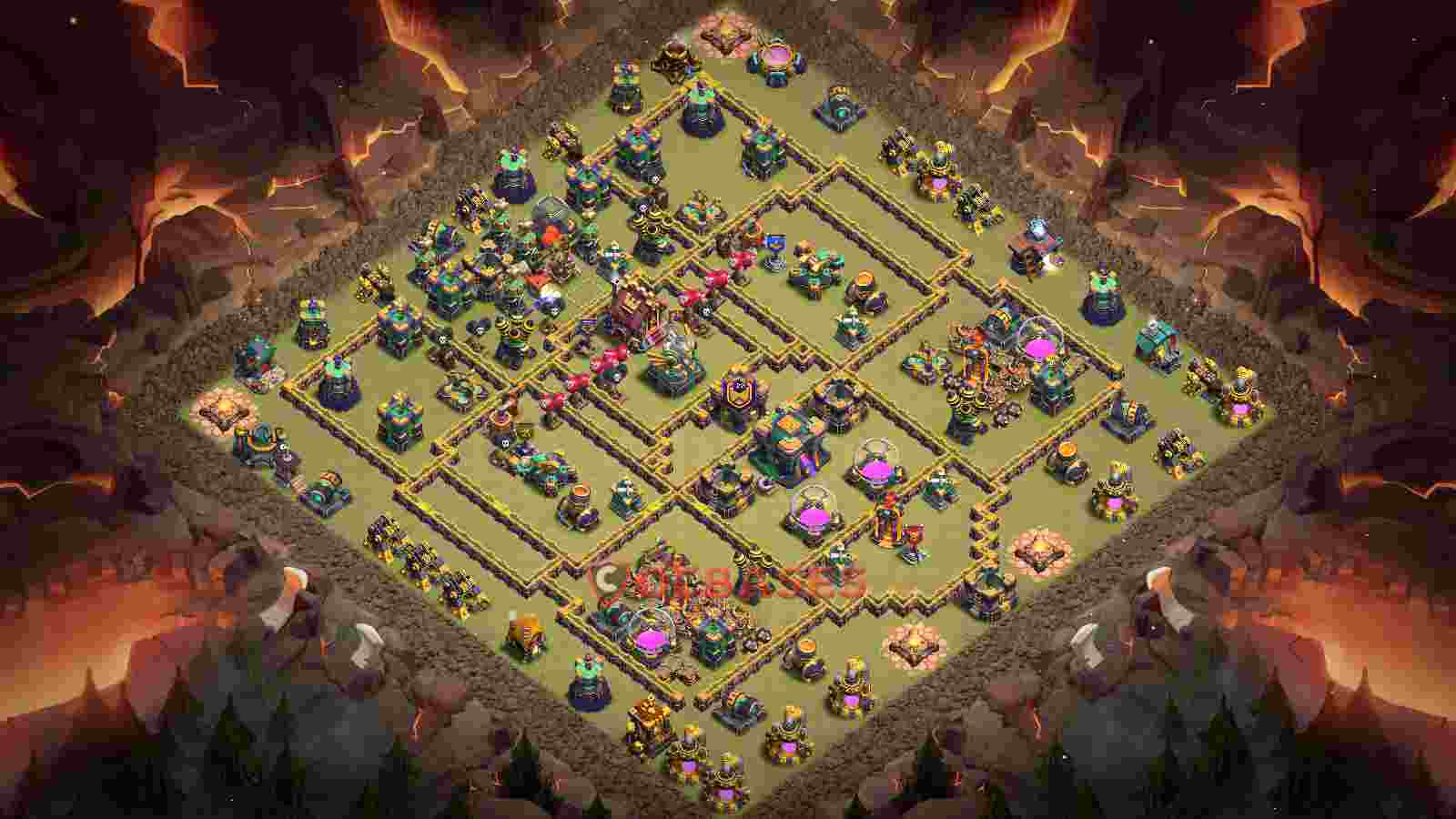 Town Hall 14 Base -war – Layout id: 2cd5e base layout
