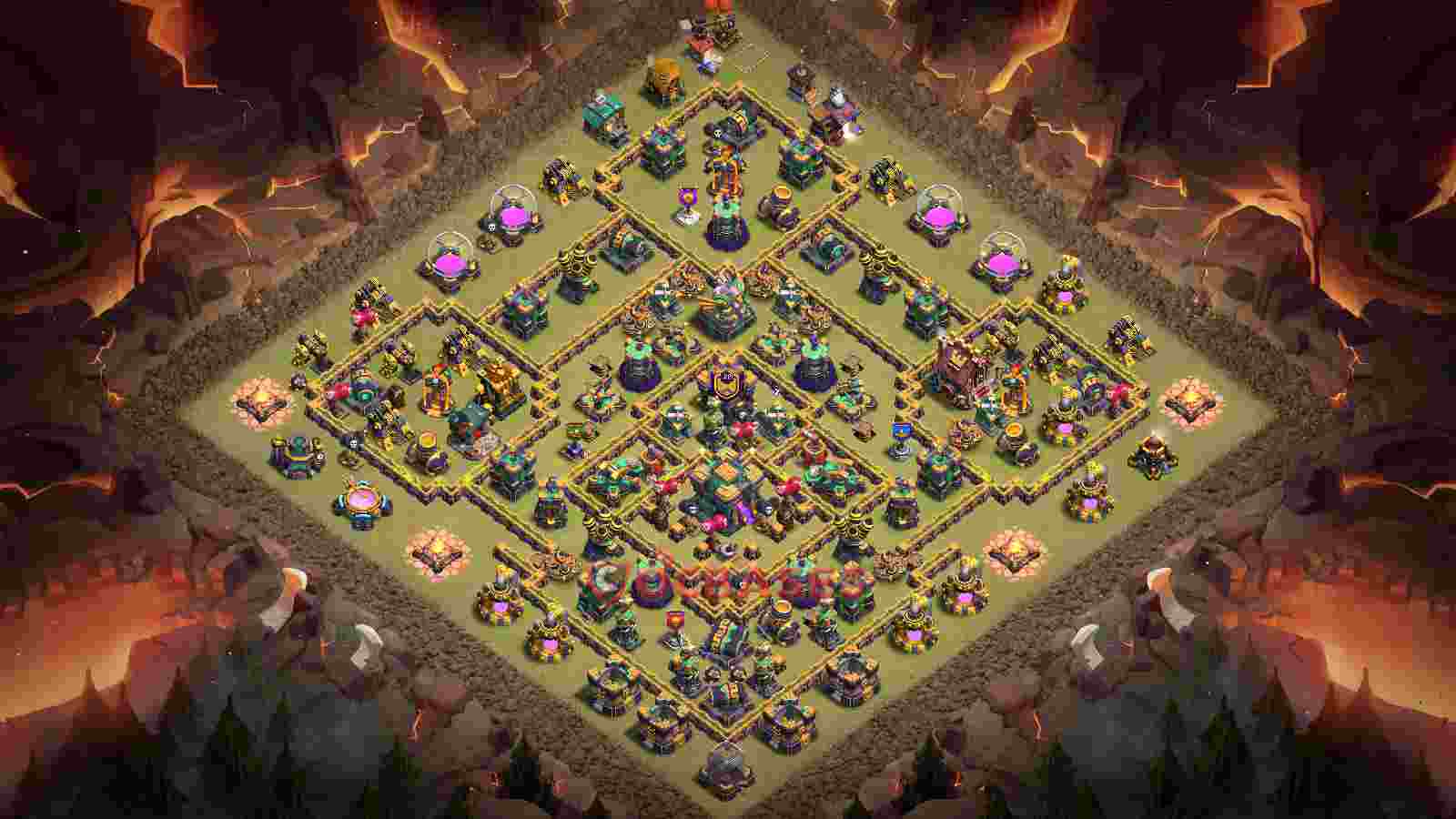 Town Hall 14 Base -war – Layout id: gtc0x base layout