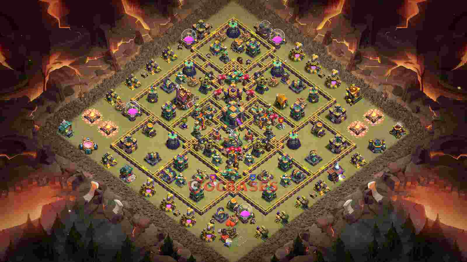 Town Hall 14 Base -war – Layout id: 4eqd3 base layout