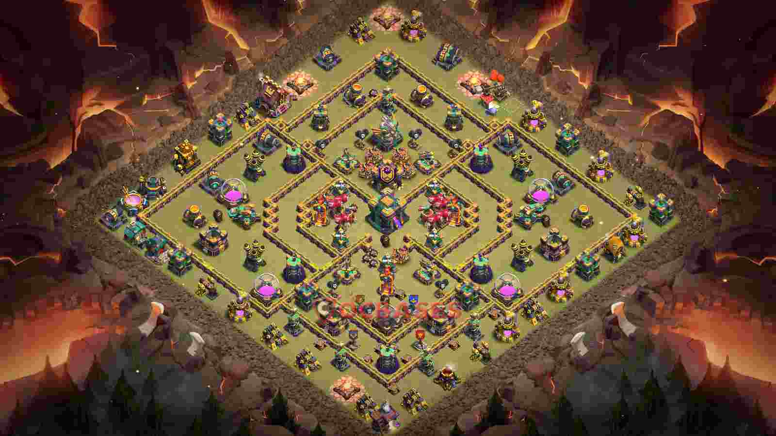Town Hall 14 Base -war – Layout id: khajq base layout