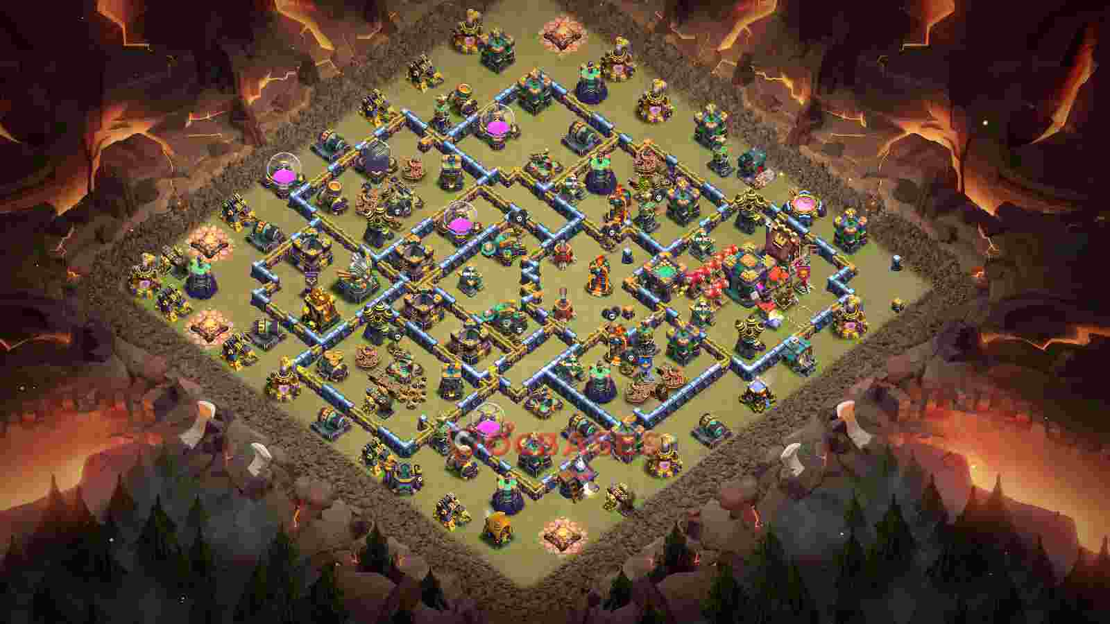 Town Hall 14 Base -war – Layout id: elfyh base layout