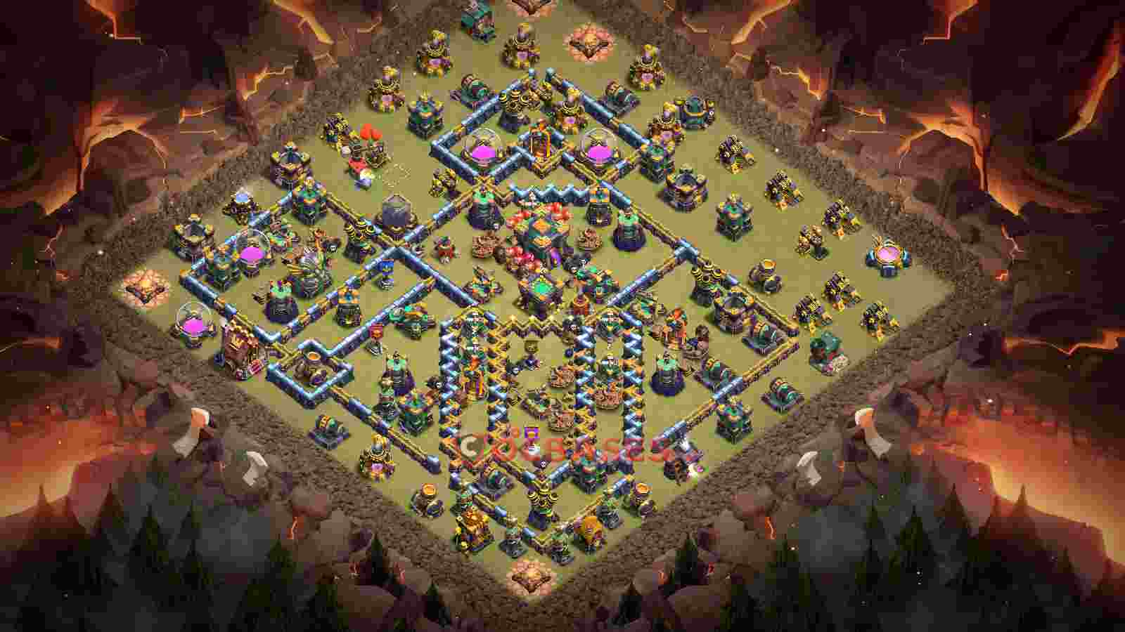 Town Hall 14 Base -war – Layout id: kfe3n base layout