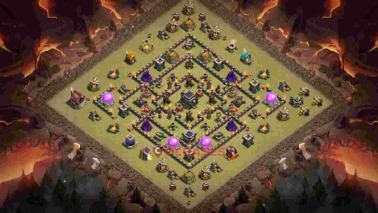 Town Hall 9 Base -war – Layout id: 4ka0n base layout