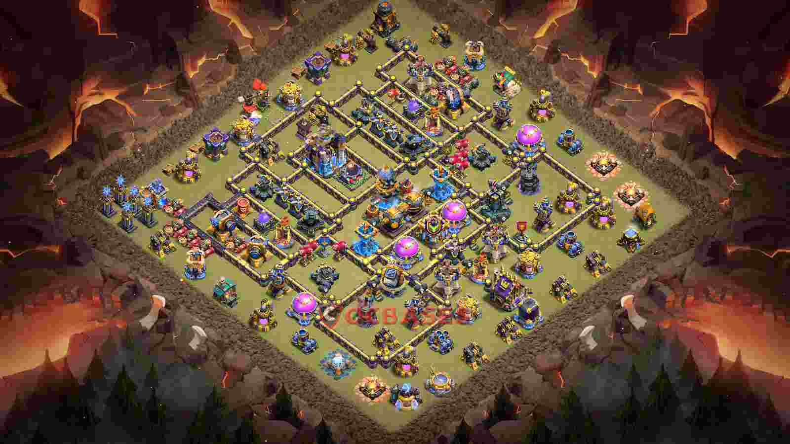 Town Hall 18 Base -war – Layout id: mfy77 base layout