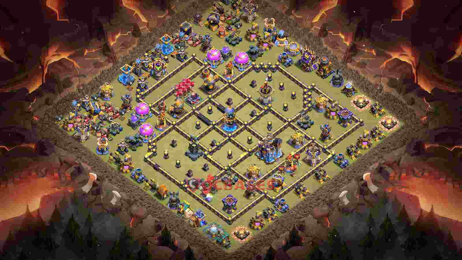 Town Hall 18 Base -war – Layout id: sspmy base layout