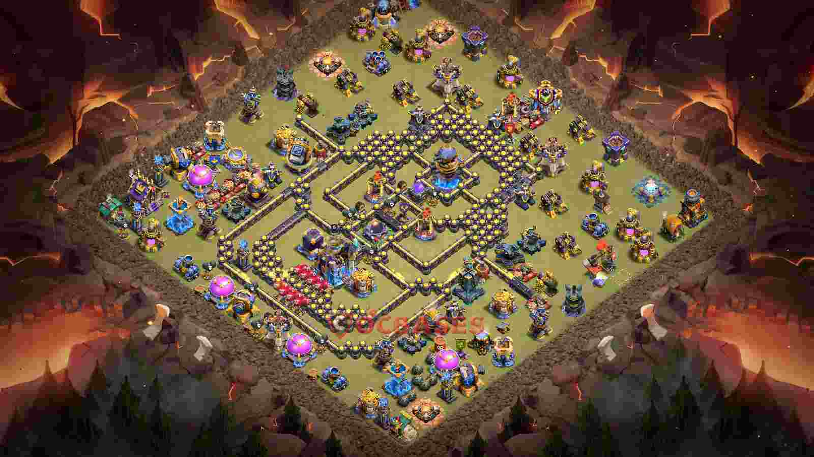 Town Hall 18 Base -war – Layout id: a0oau base layout