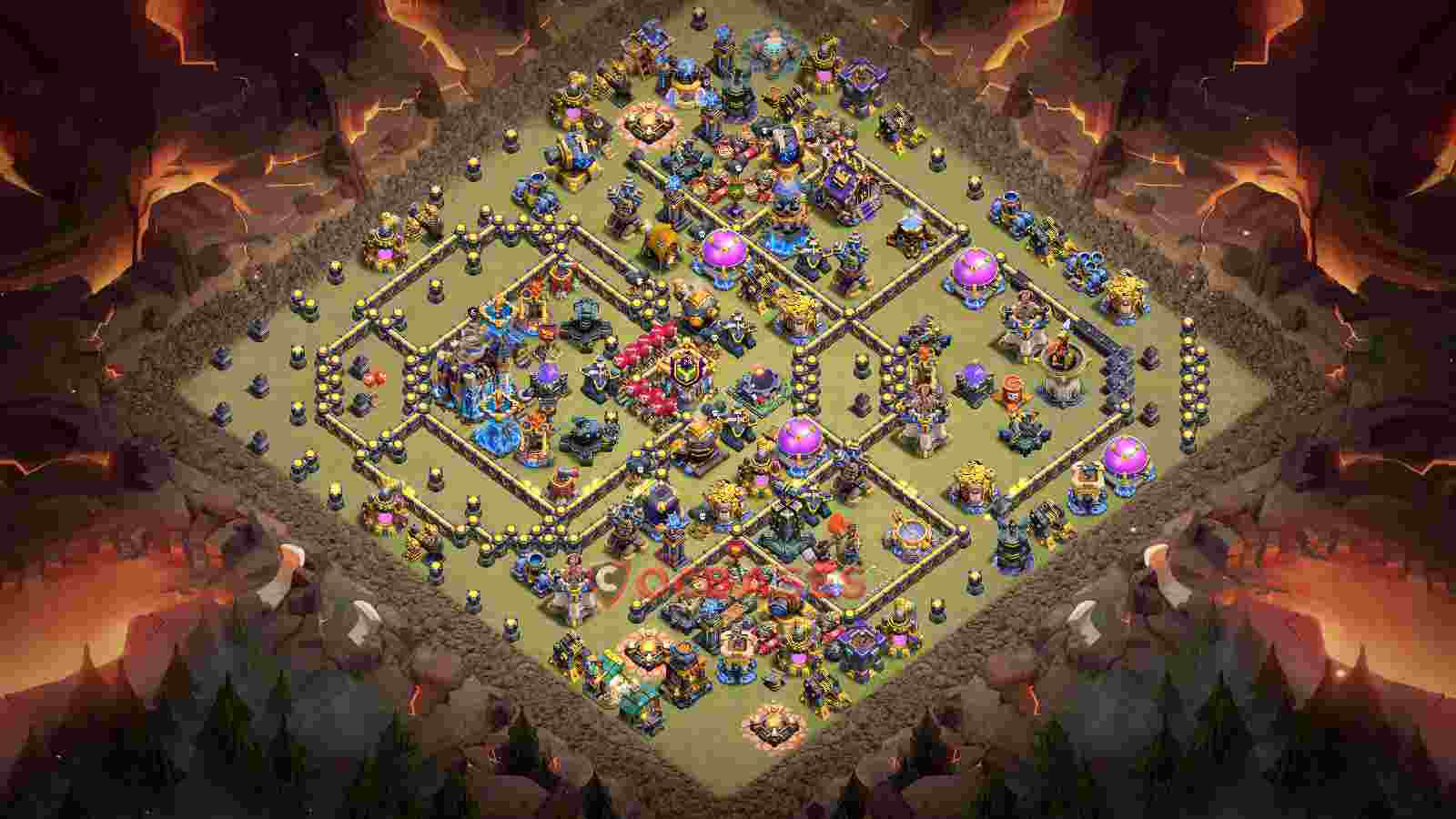 Town Hall 18 Base -war – Layout id: flmiu base layout