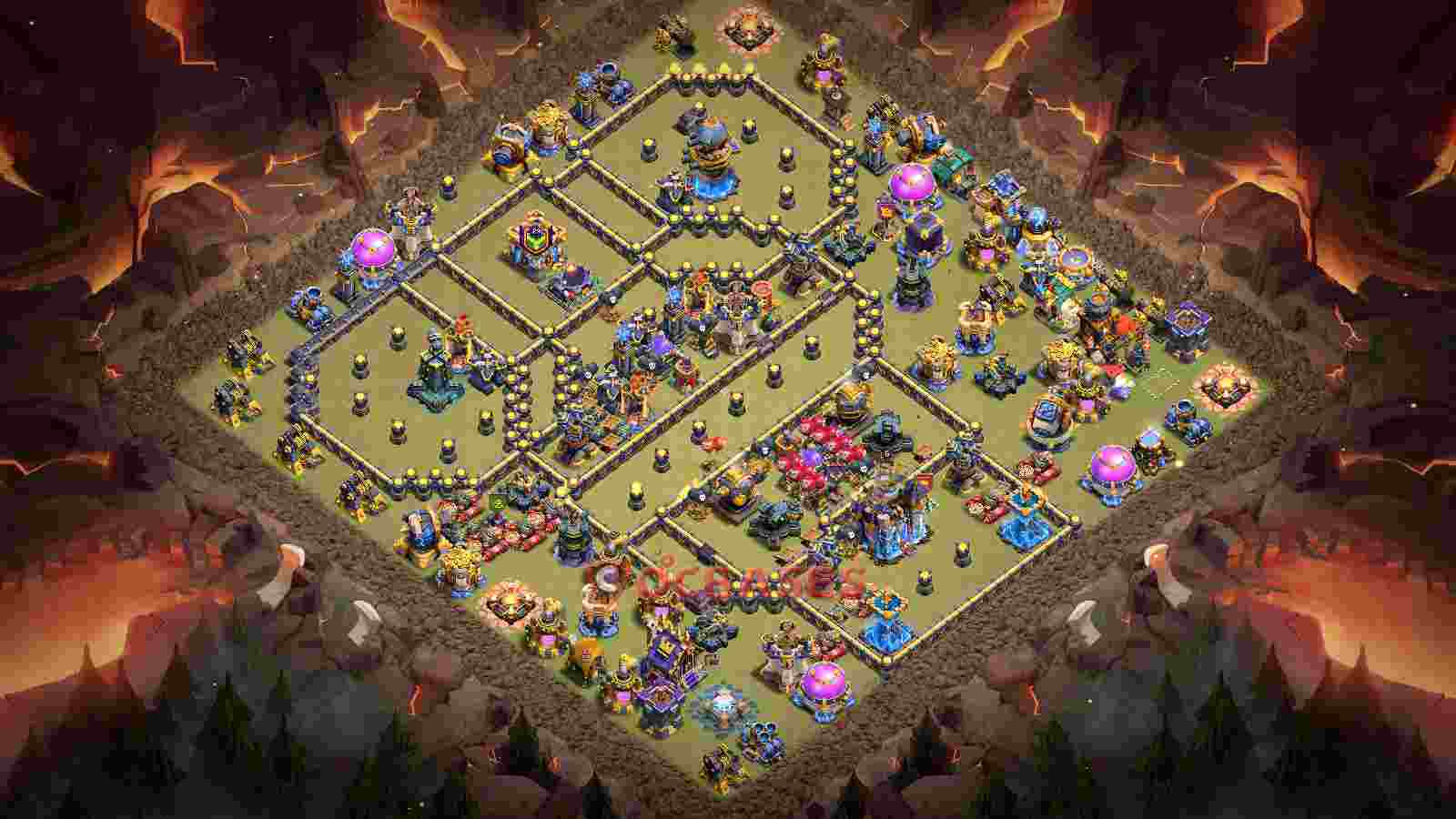 Town Hall 18 Base -war – Layout id: meccy base layout