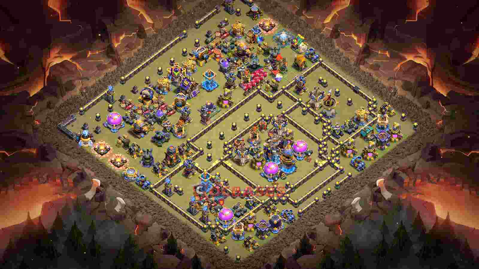 Town Hall 18 Base -war – Layout id: yzilb base layout