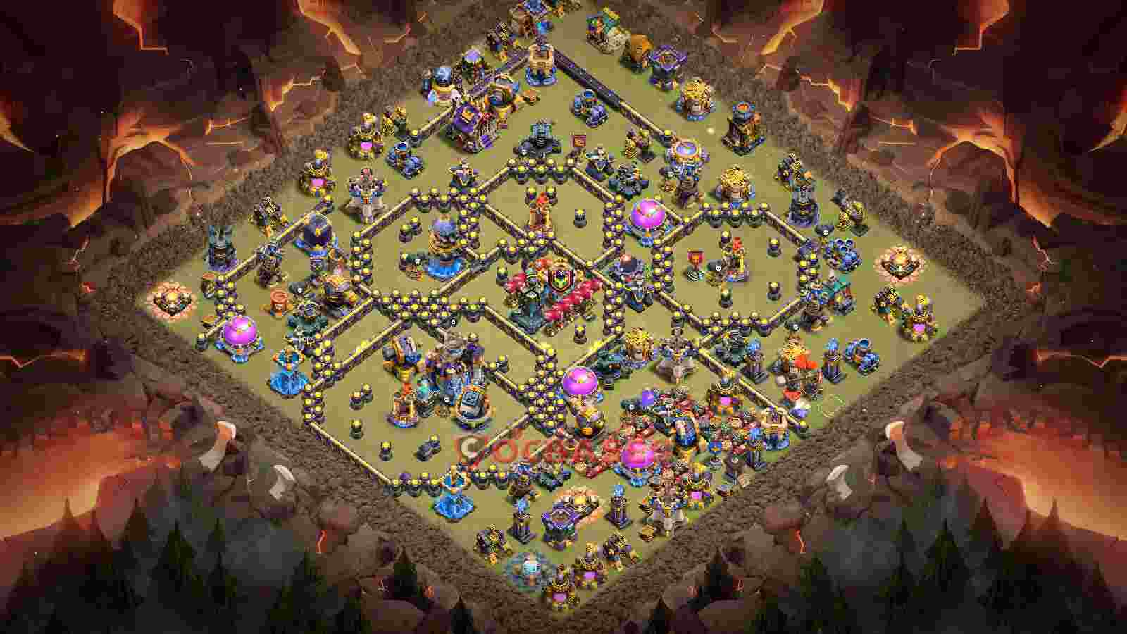 Town Hall 18 Base -war – Layout id: k3q9w base layout