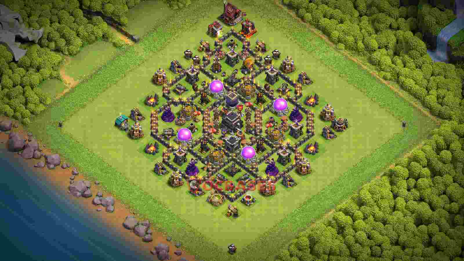 Town Hall 9 Base -war – Layout id: tfxdt base layout