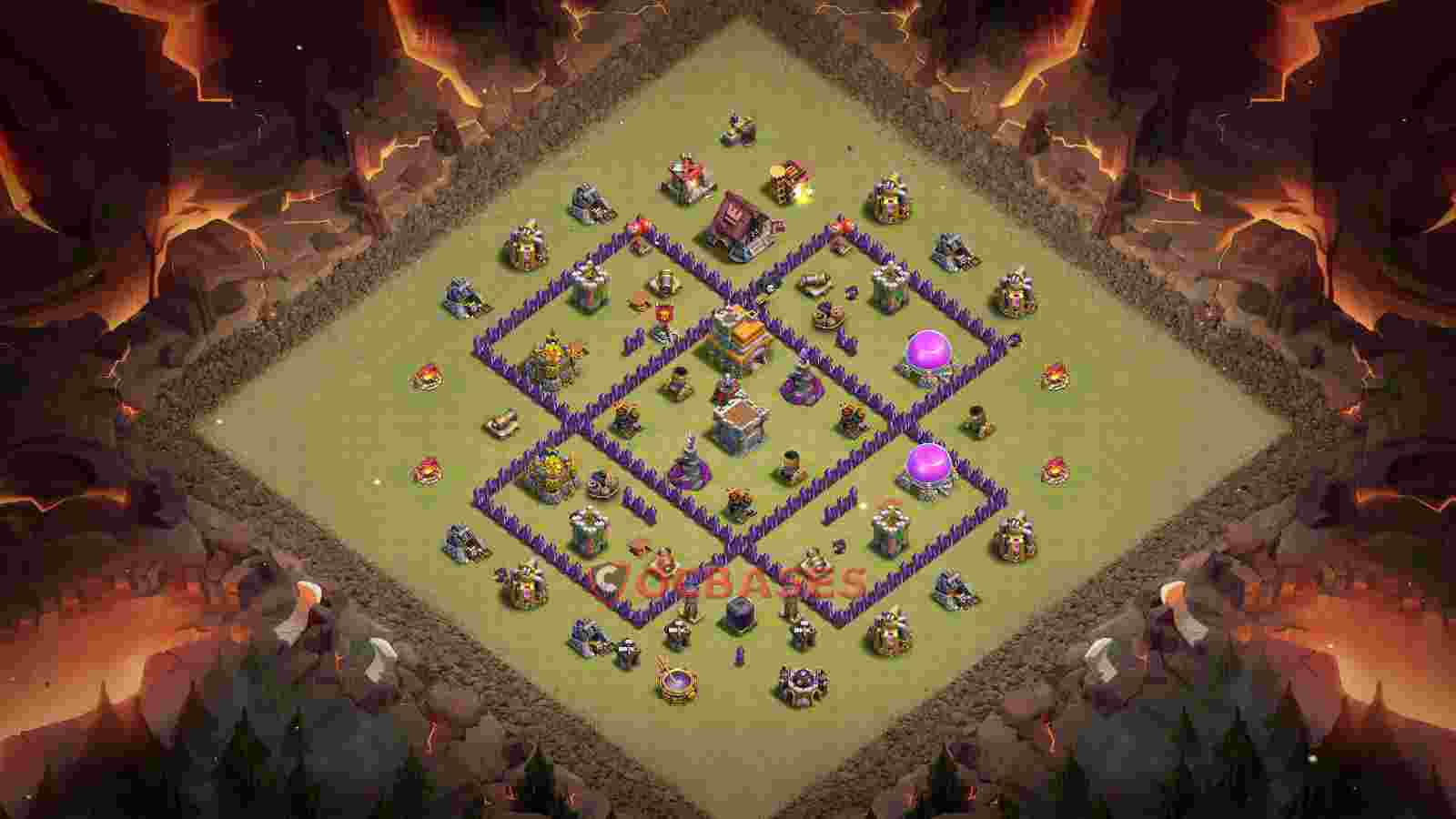 Town Hall 7 Base -war – Layout id: gxd88 base layout