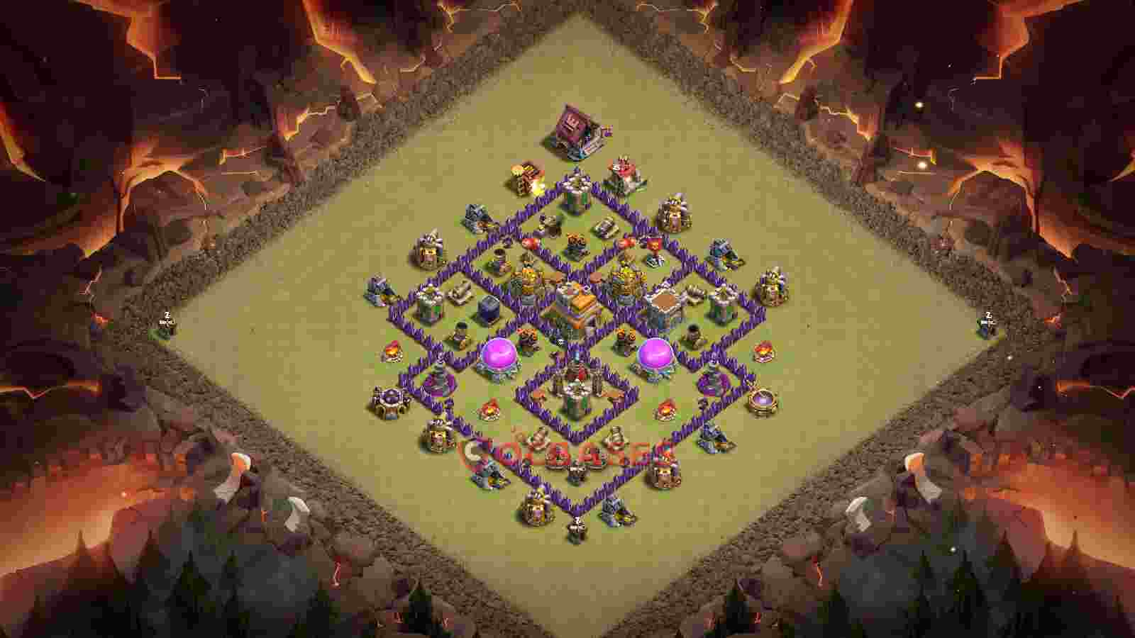 Town Hall 7 Base -war – Layout id: xx5rm base layout