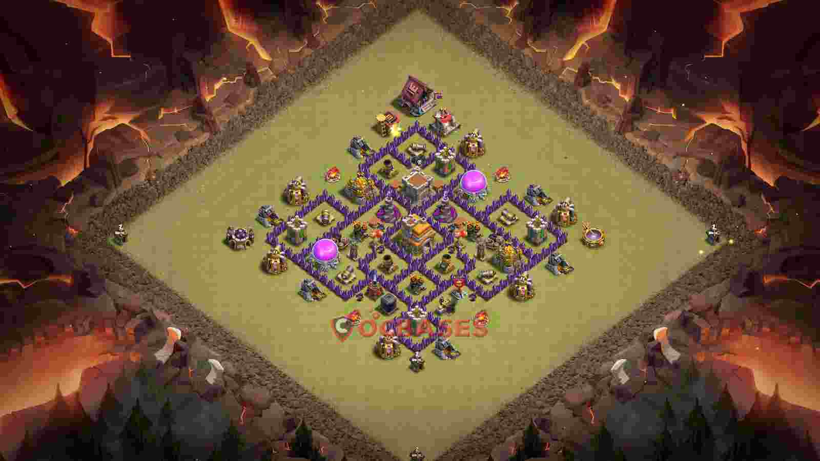 Town Hall 7 Base -war – Layout id: s9tj3 base layout