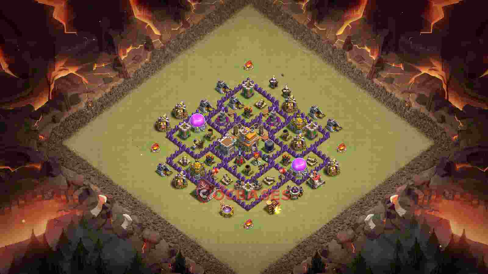 Town Hall 7 Base -war – Layout id: 5mku4 base layout