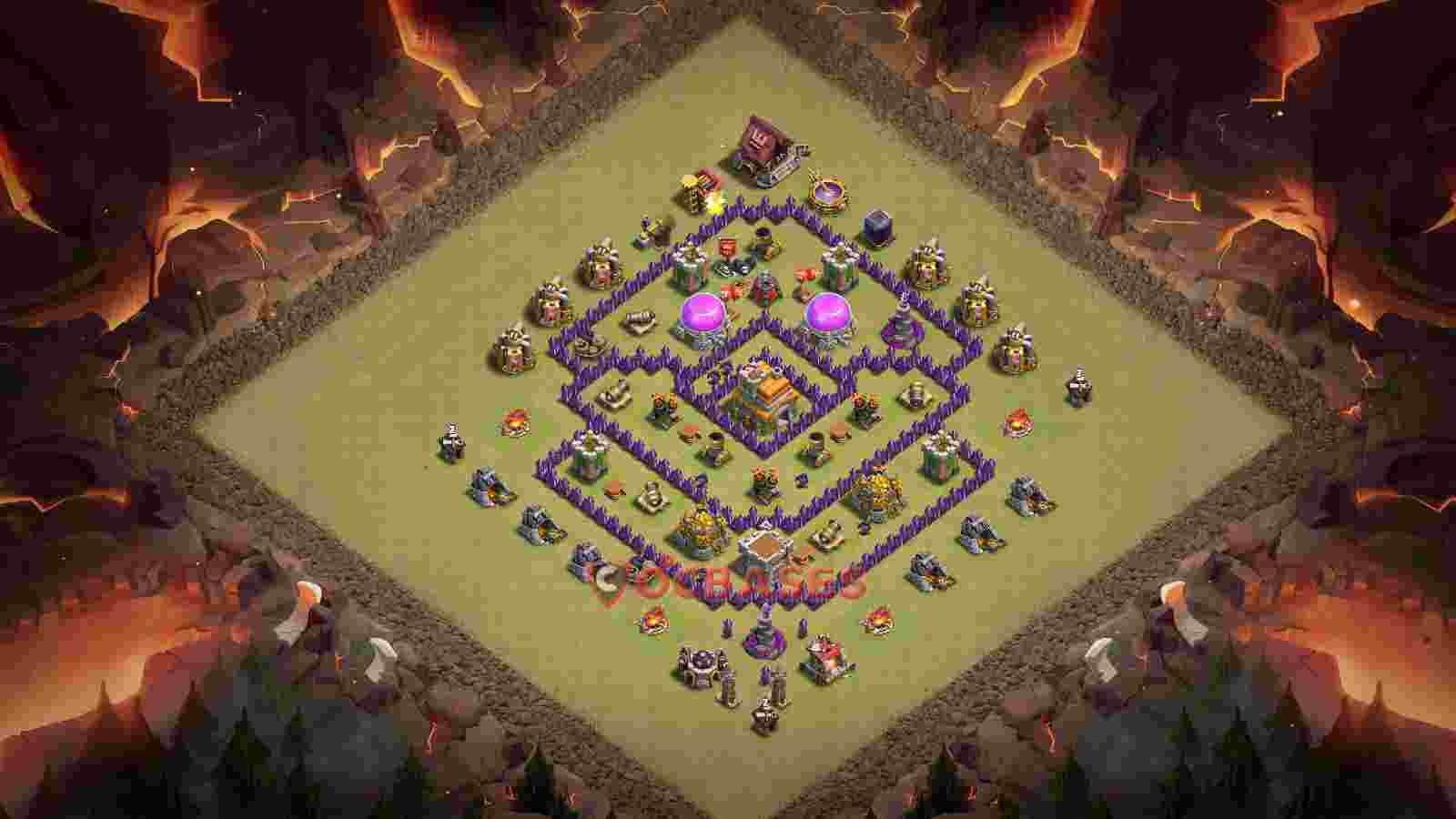 Town Hall 7 Base -war – Layout id: kopb5 base layout