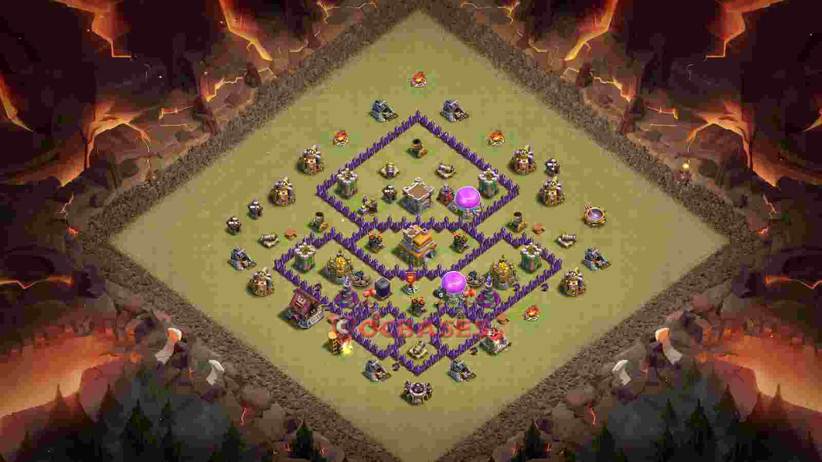 Town Hall 7 Base -war – Layout id: 55nns base layout