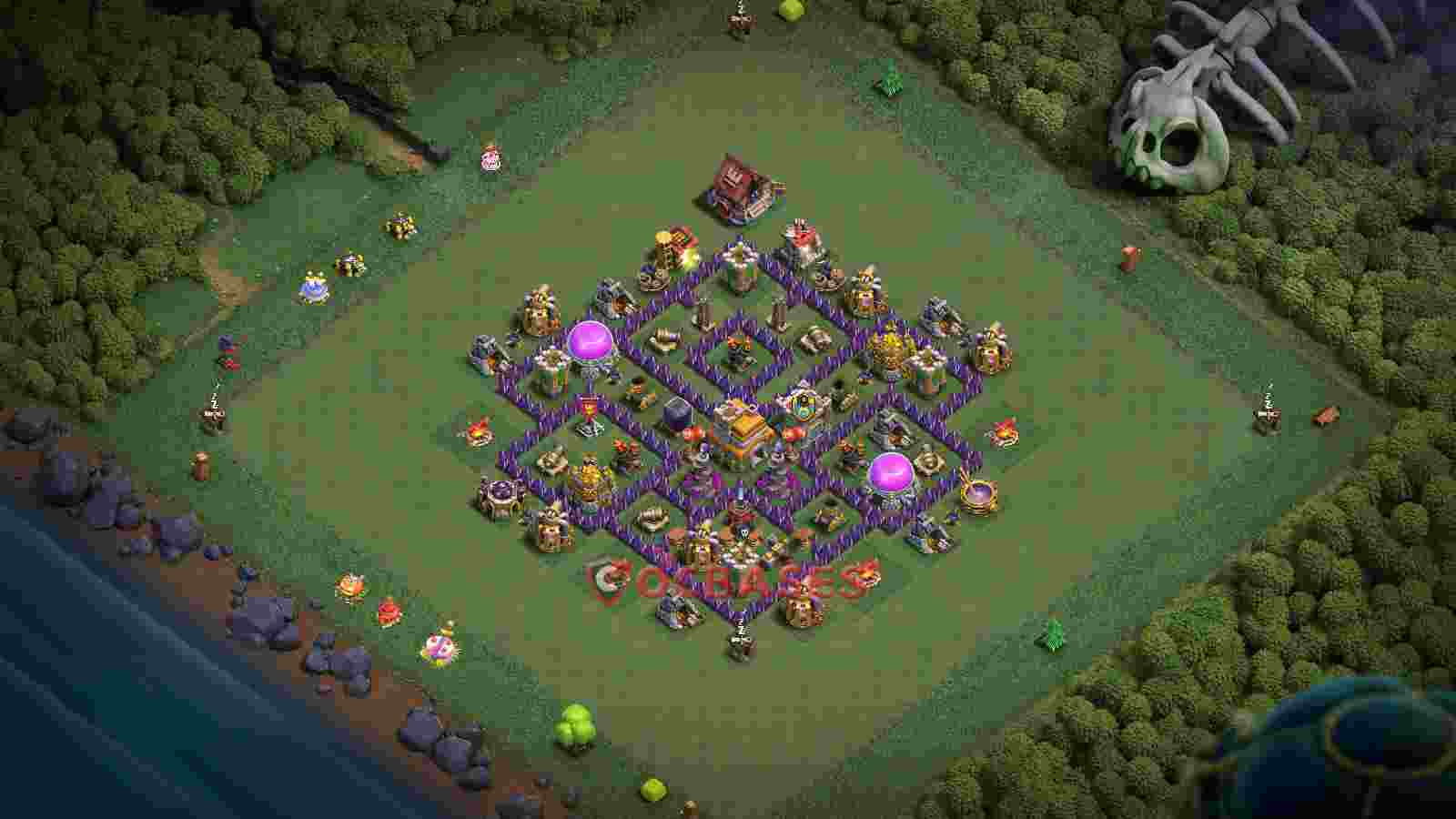 Town Hall 7 Base -farming – Layout id: njnnn base layout