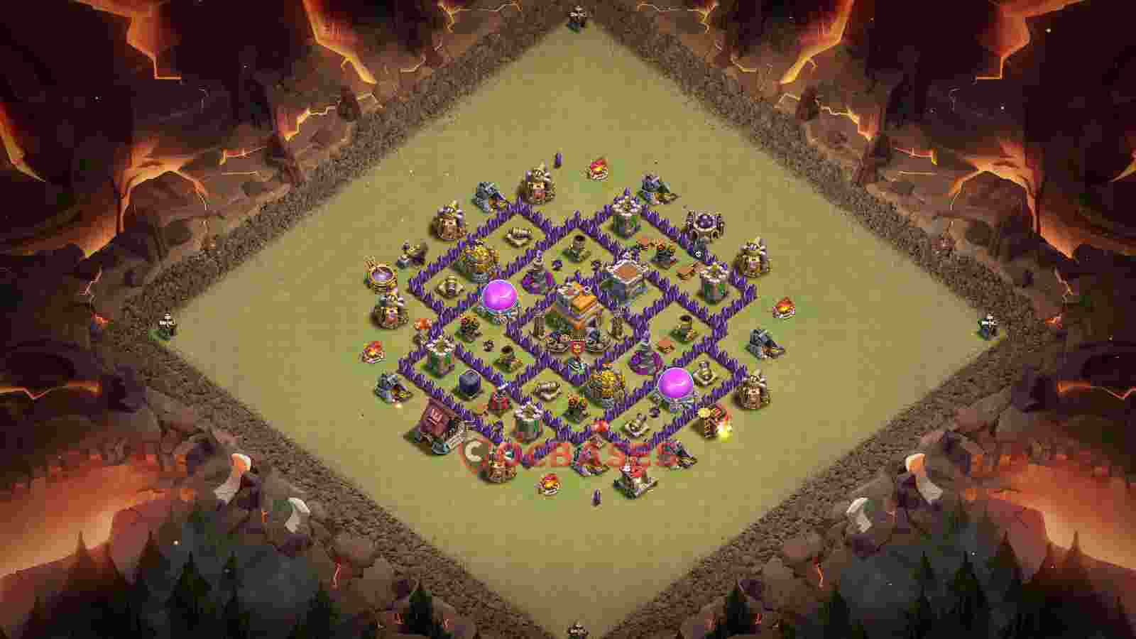 Town Hall 7 Base -war – Layout id: 1ri40 base layout