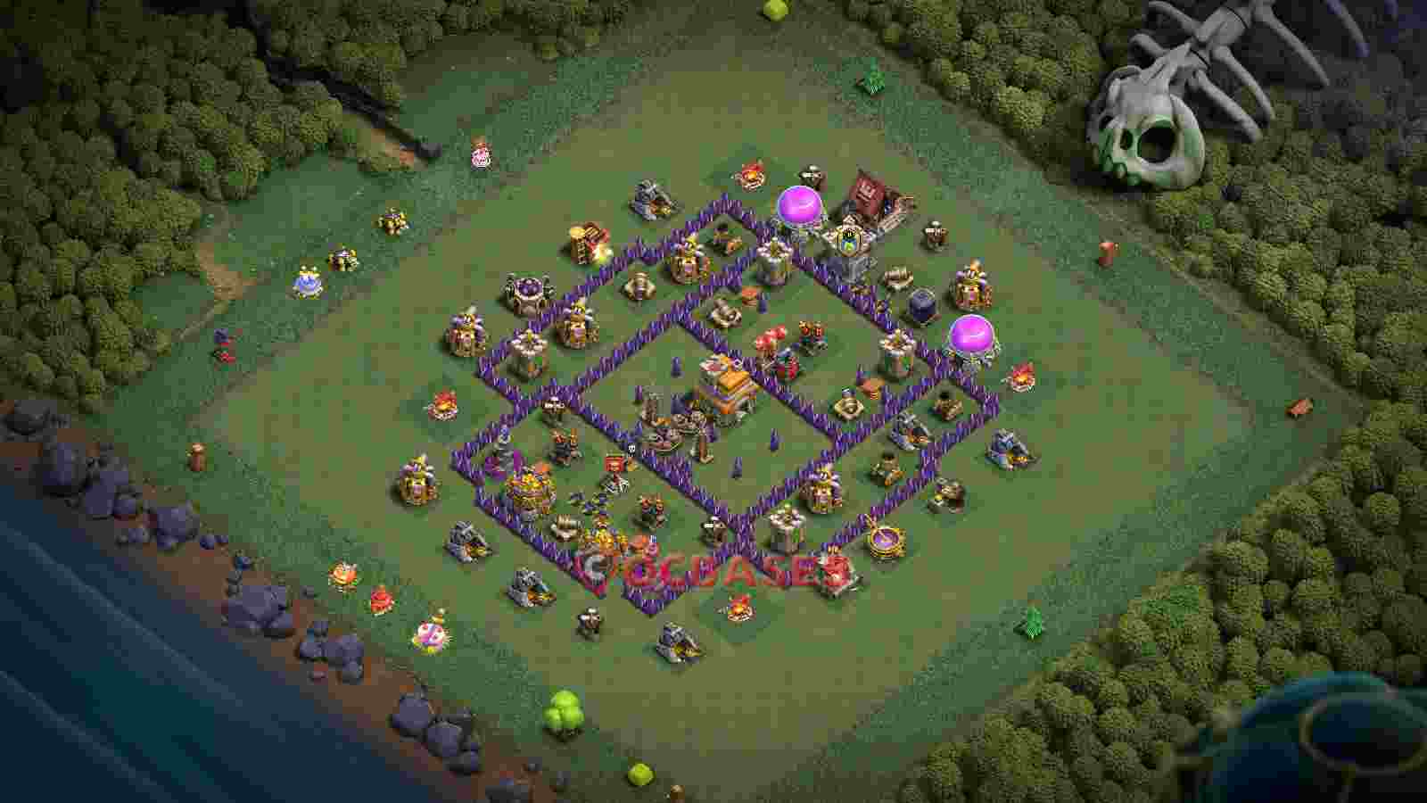 Town Hall 7 Base -cwl – Layout id: tu2rk base layout
