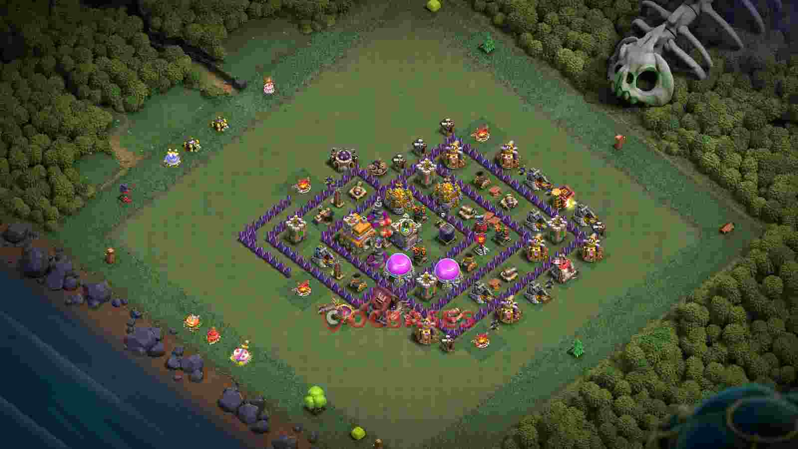 Town Hall 7 Base -farming – Layout id: m4hre base layout