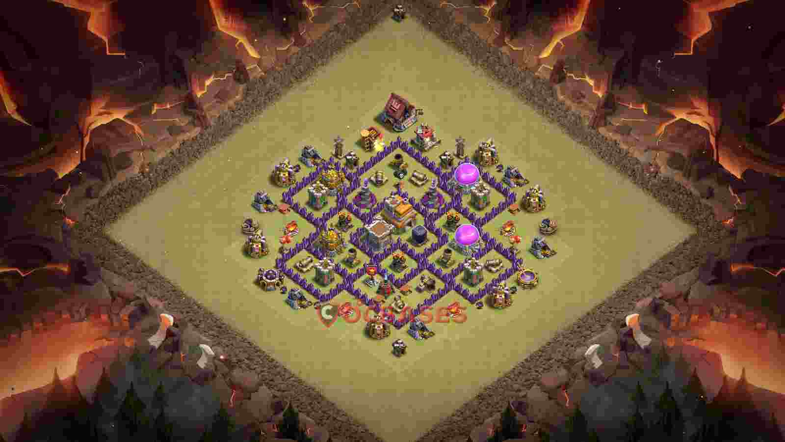 Town Hall 7 Base -war – Layout id: xy04t base layout