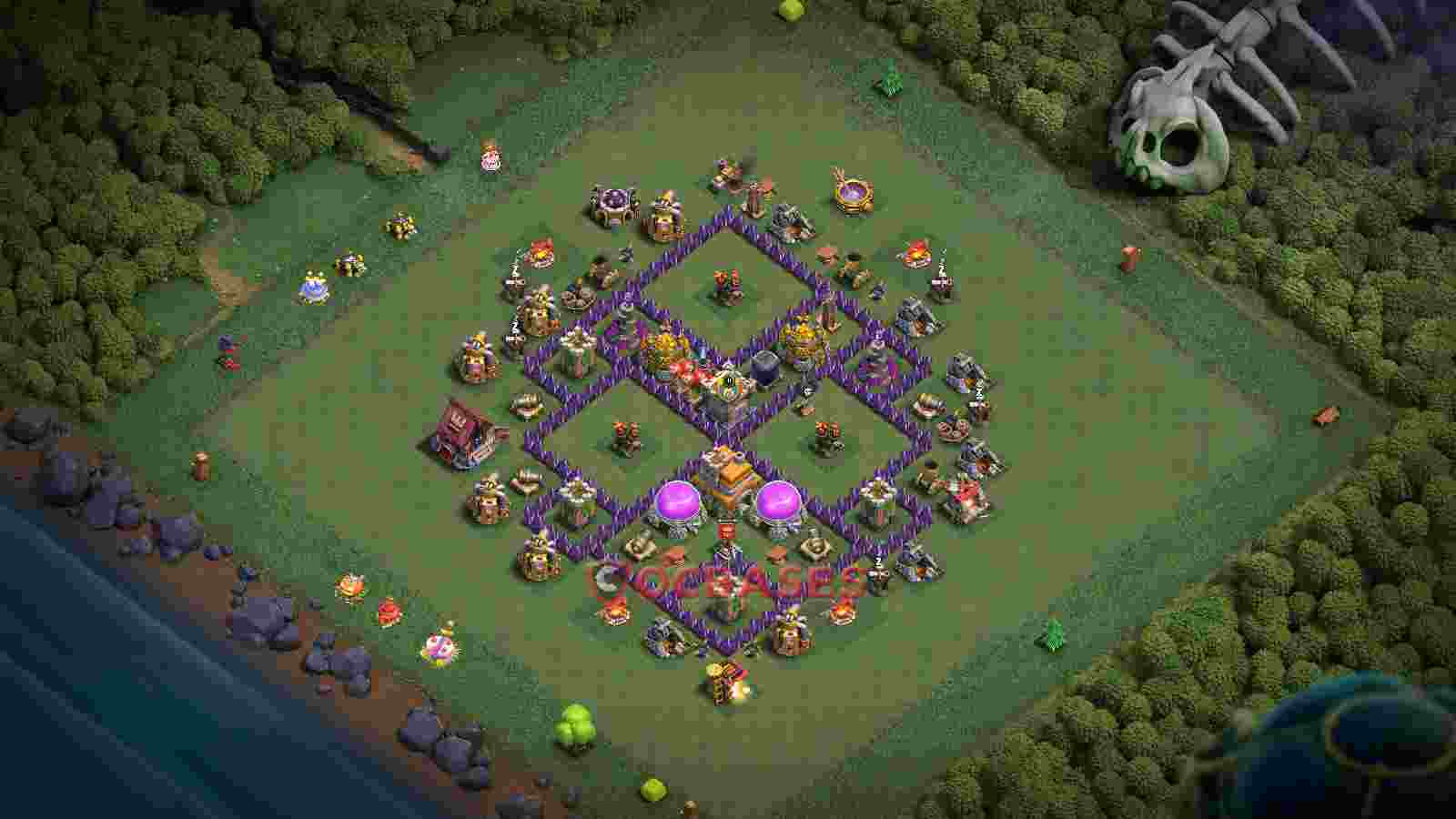 Town Hall 7 Base -farming – Layout id: lyq7j base layout