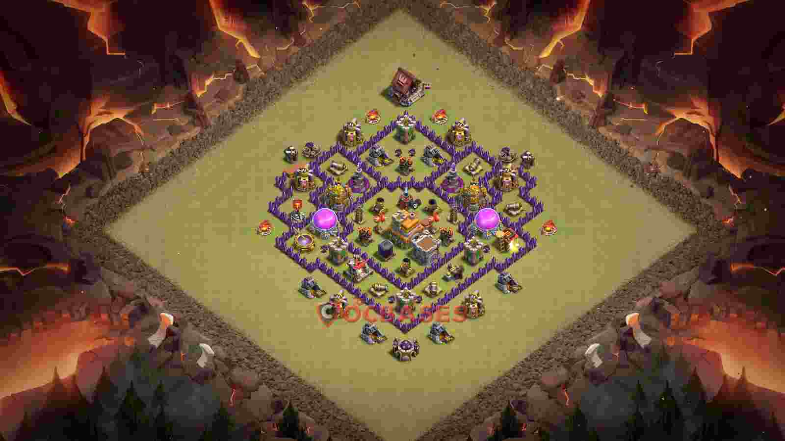 Town Hall 7 Base -war – Layout id: fk3w6 base layout