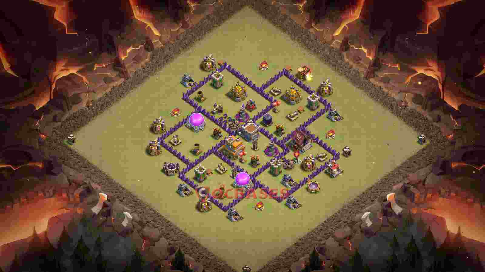 Town Hall 7 Base -war – Layout id: 9dc6g base layout