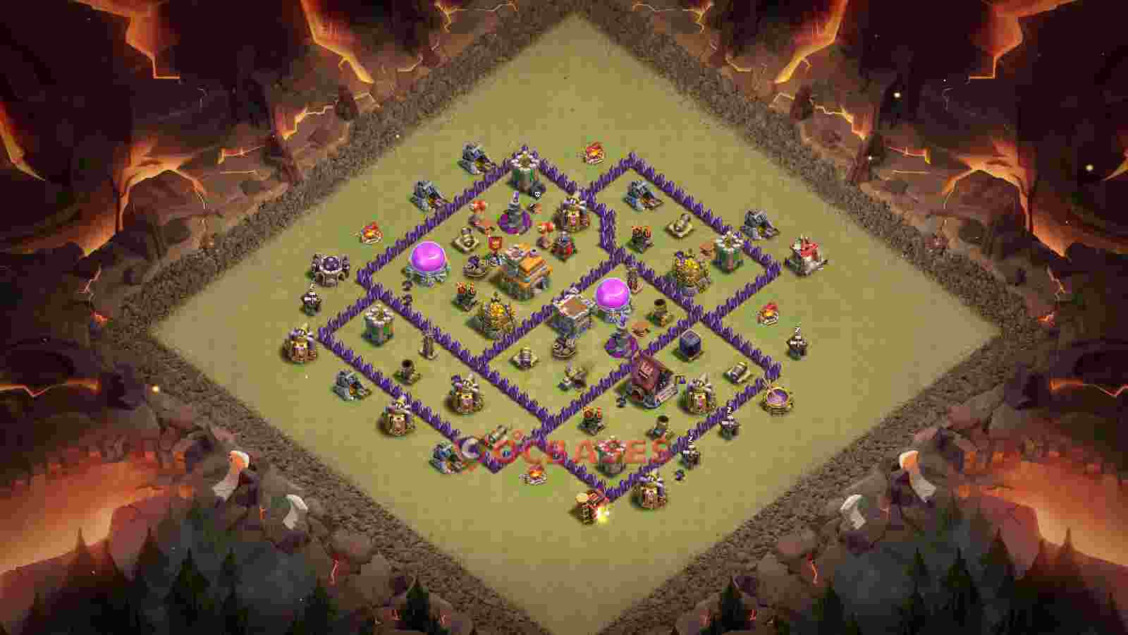 Town Hall 7 Base -war – Layout id: 3hh7r base layout