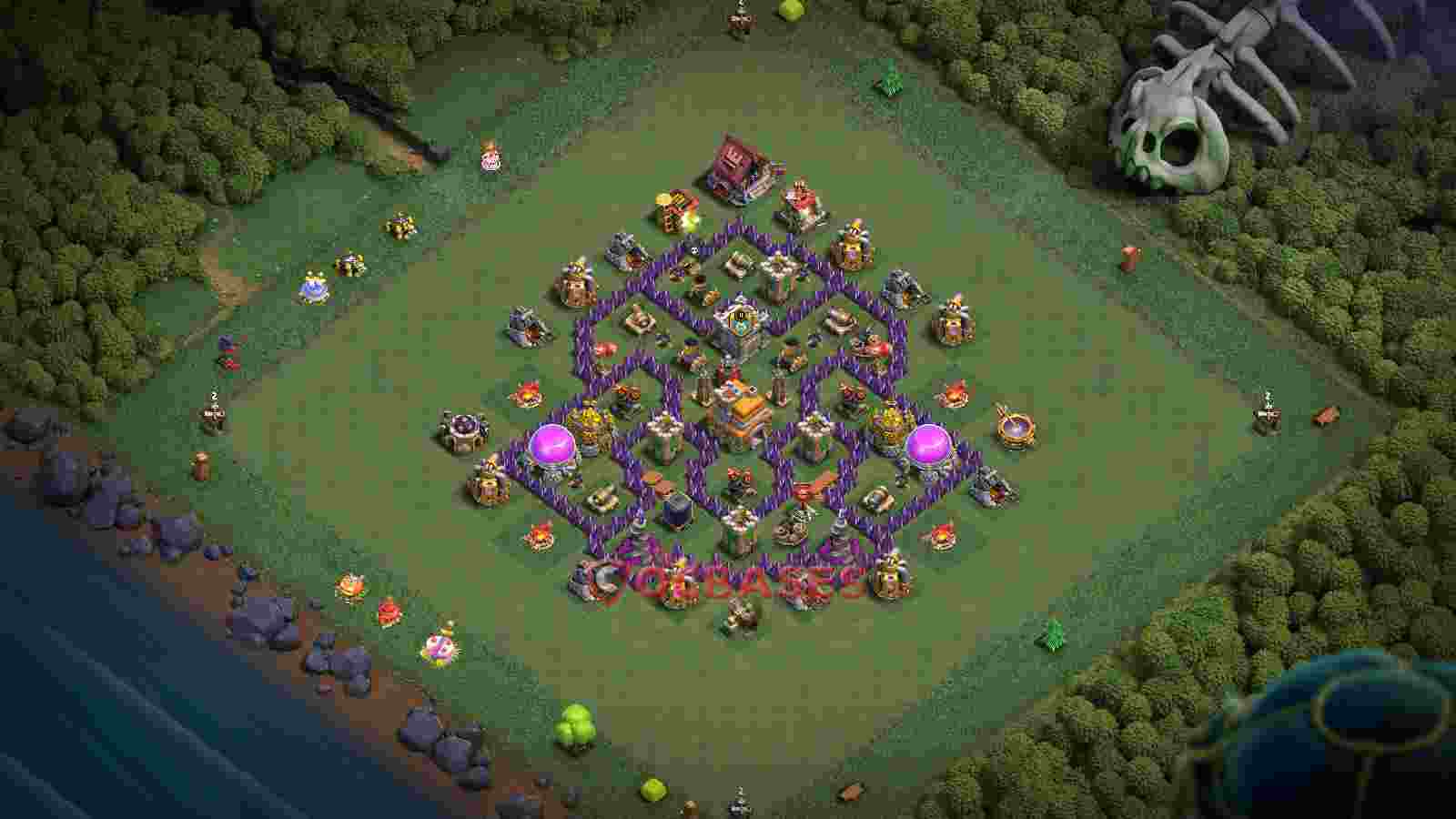 Town Hall 7 Base -farming – Layout id: ck08g base layout
