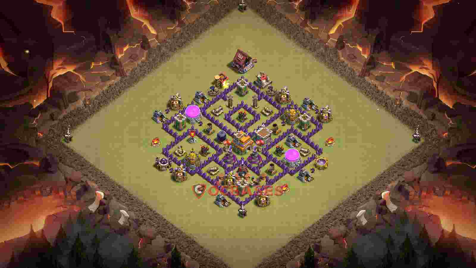 Town Hall 7 Base -war – Layout id: t0t48 base layout