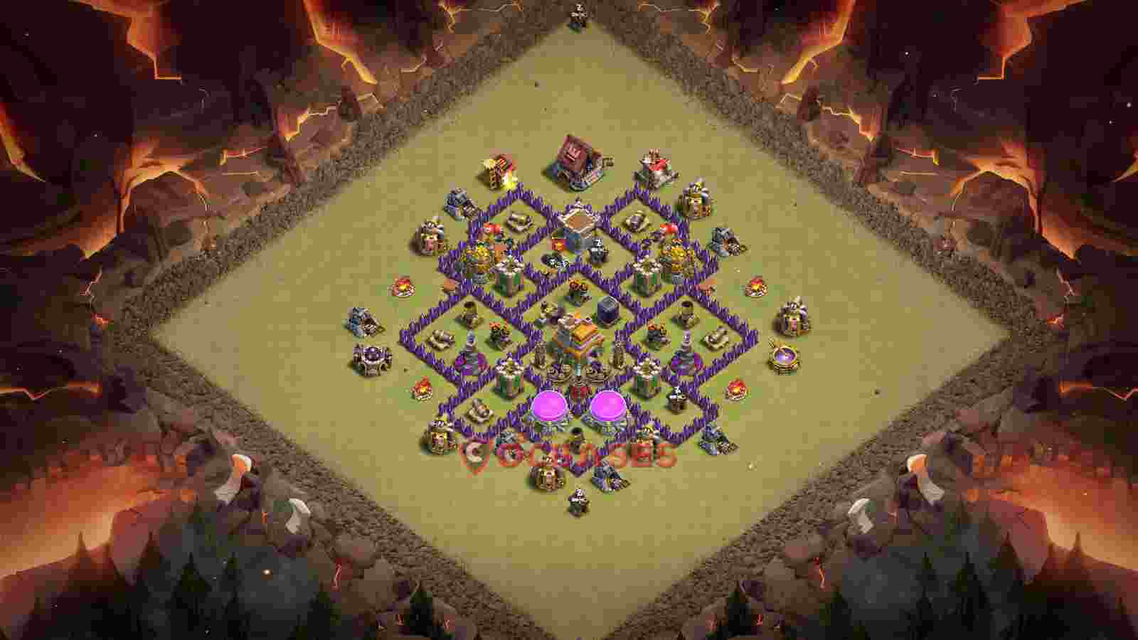 Town Hall 7 Base -war – Layout id: ca5v2 base layout
