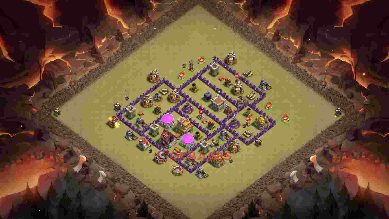 Town Hall 7 Base -war – Layout id: gf03r base layout