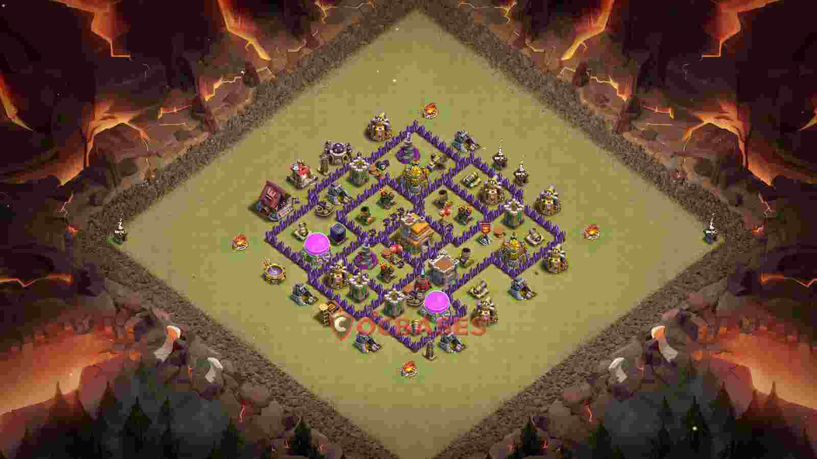 Town Hall 7 Base -war – Layout id: cfbjh base layout