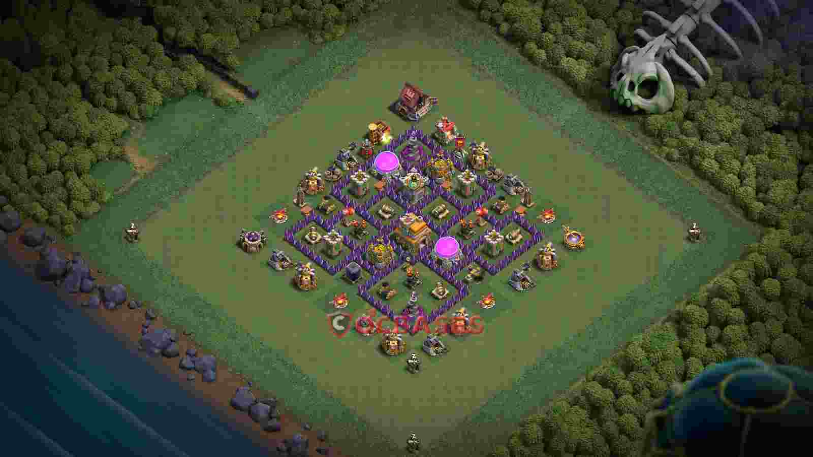 Town Hall 7 Base -farming – Layout id: jx2hp base layout