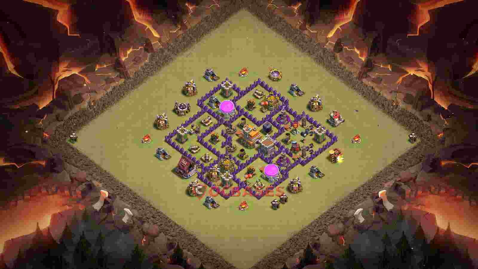 Town Hall 7 Base -war – Layout id: 2aal1 base layout