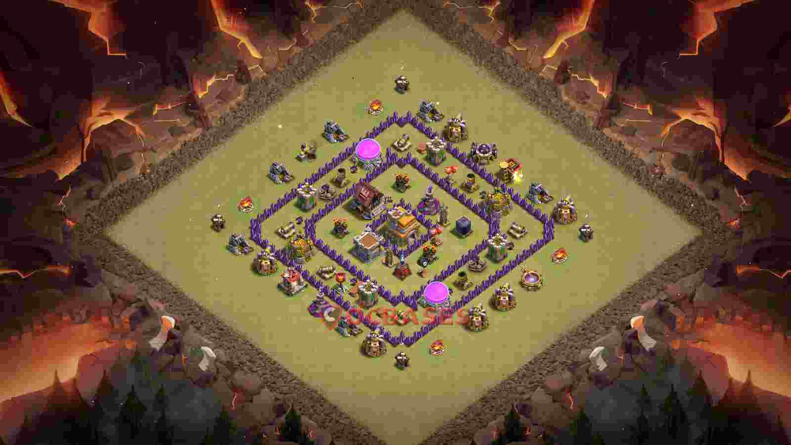 Town Hall 7 Base -war – Layout id: zoa3f base layout
