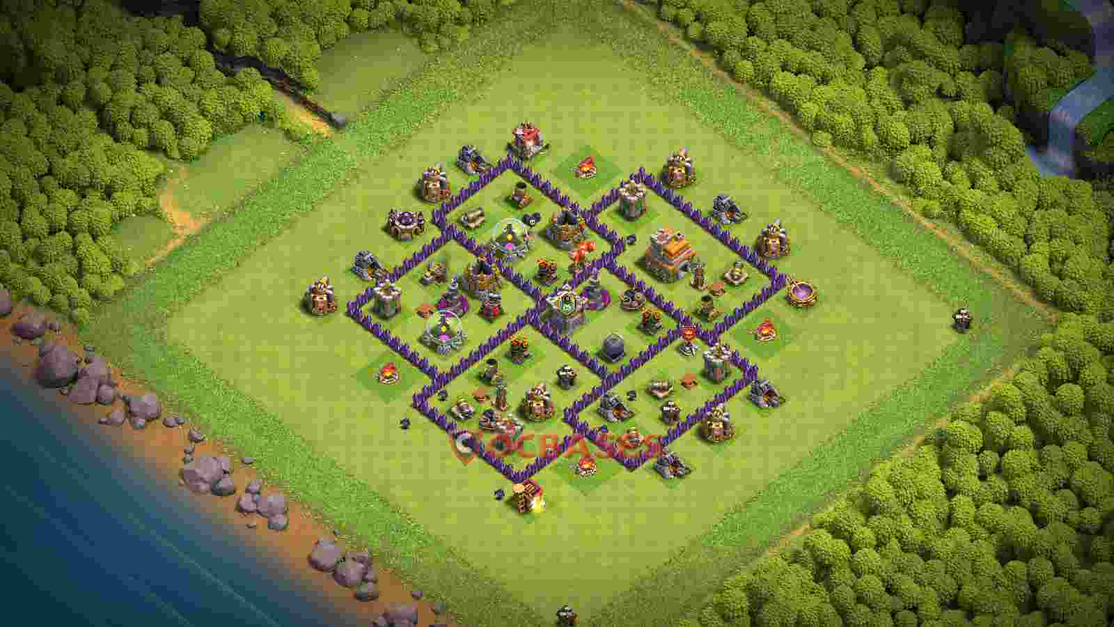 Town Hall 7 Base -hybrid – Layout id: 4qoxp base layout