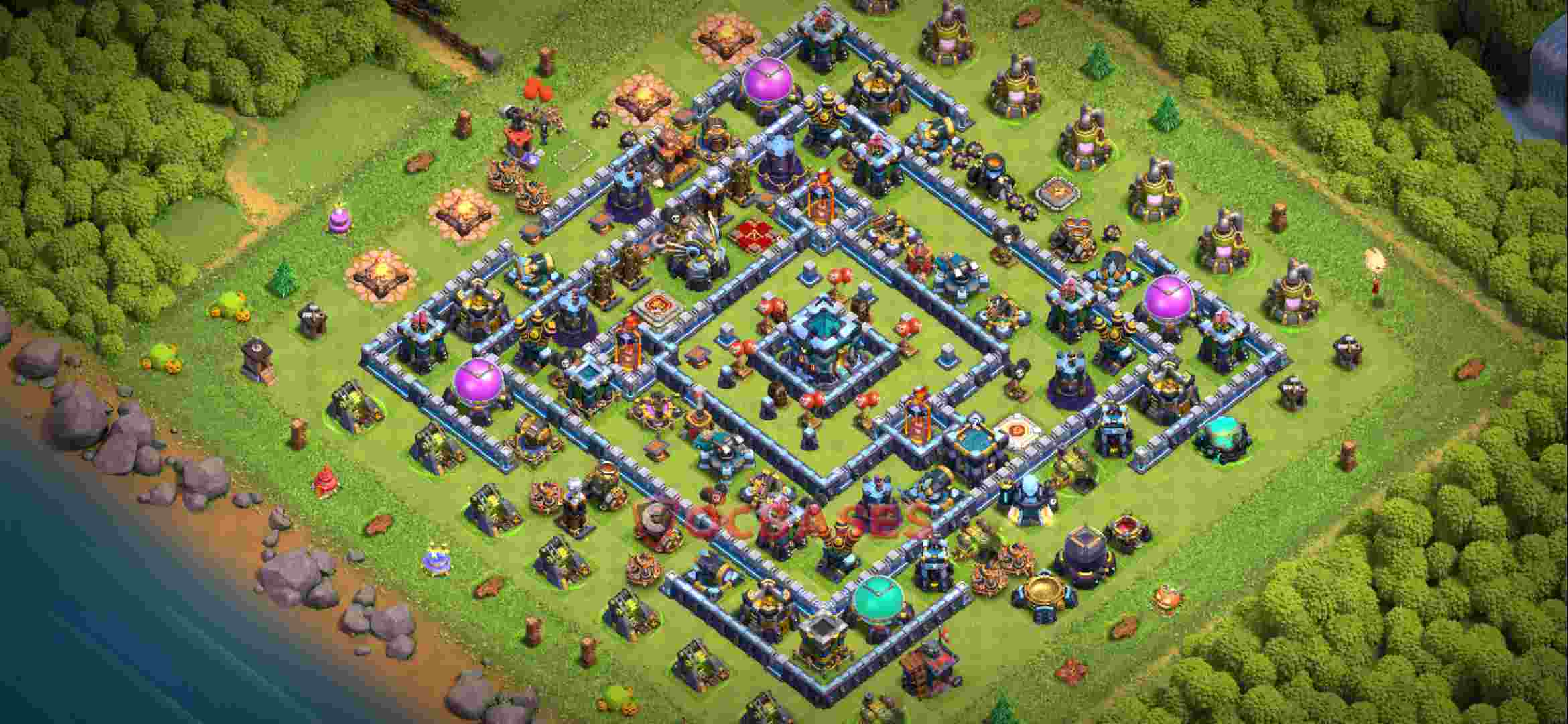 Town Hall 13 Base – Layout id: j1deq base layout