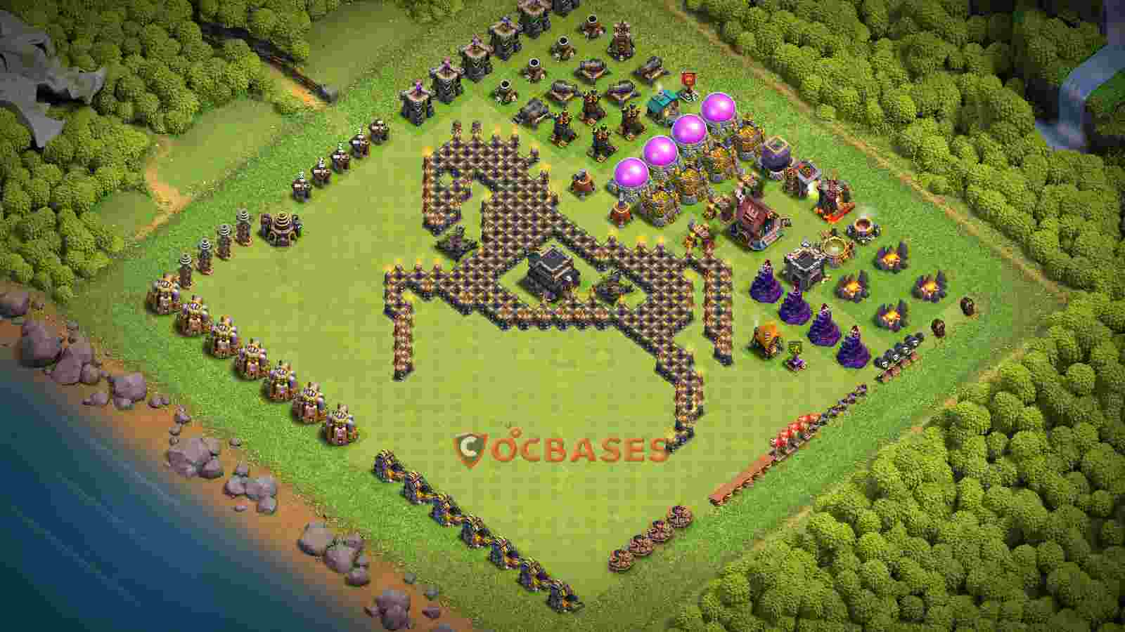 Town Hall 9 Base -fun – Layout id: mckar base layout
