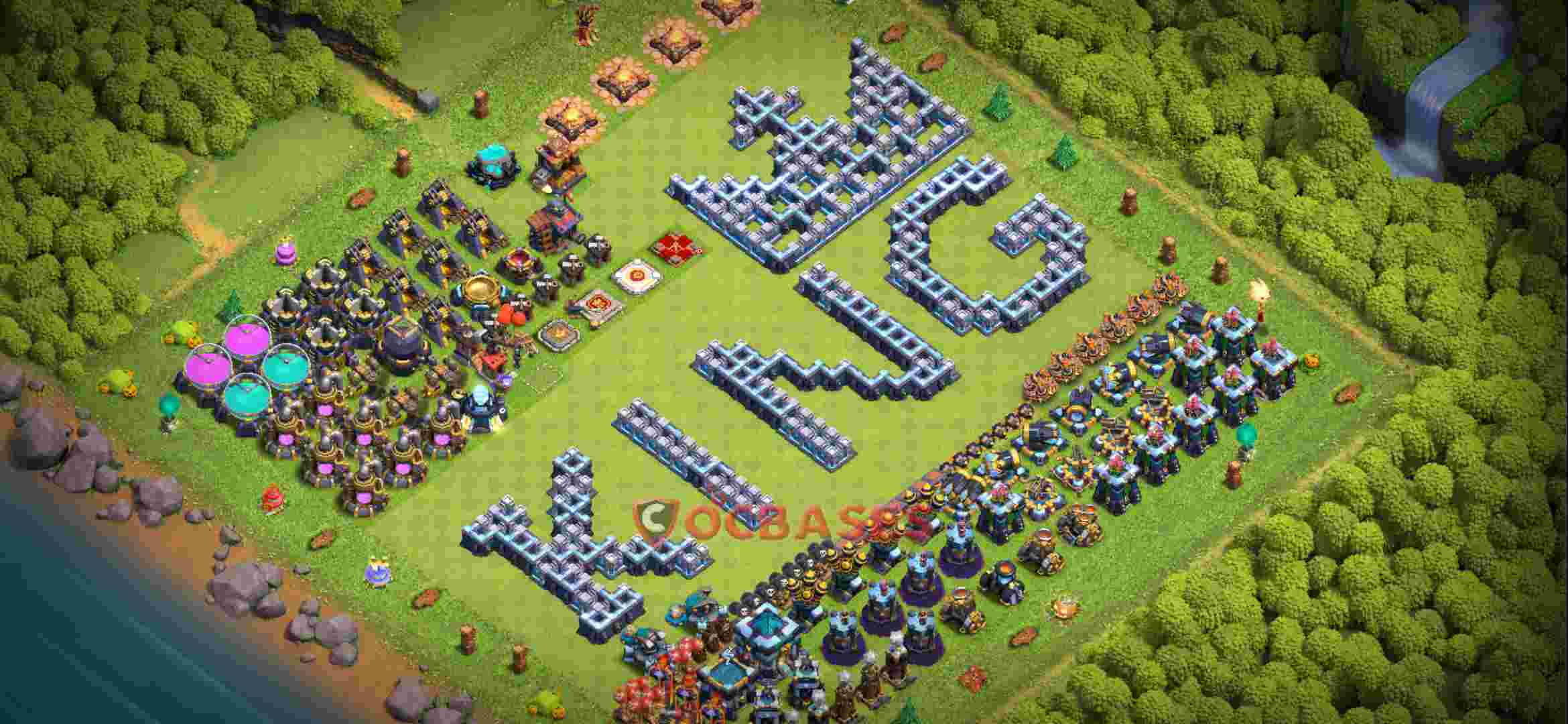 Town Hall 13 Base – Layout id: mk3e9 base layout