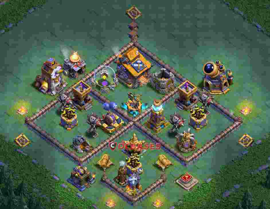 Builder Hall 10 Base -trophy – Layout id: lxgvs base layout, image 1
