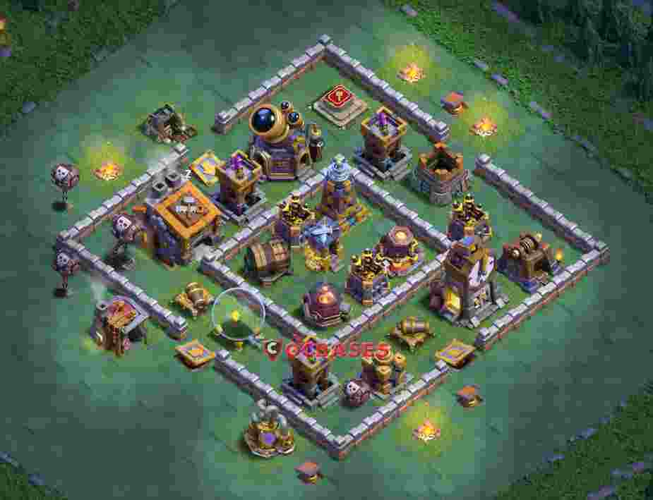 Builder Hall 9 Base -trophy – Layout id: 0r2c4 base layout, image 1